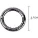 Yosoo Health Gear EDC Ring Buckle Locking Carabiner - 5PC Zinc Alloy Round Snaps Keychain Clips & Hooks for Ultimate Durability - Buy Online on GoSupps.com