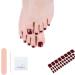 Cmeilau 2024 New Semi-Cured Gel Nail Strips for Toes Firm Gel Nail Strips for Toes Set Ultra Glossy Long-Lasting Waterproof (#BSJ-0066)