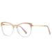 Qinzhenz Anti-blue light mode computer reader anti-eye reading glasses glasses flat light levels for women/men (color: apricot size: +200) +200 apricot