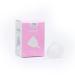 Irisana-menstrual cup-size L-transparent-8.5 x 4.5 cm-100% surgical silicone-IUP-compatible-ecologically-Iriscup model
