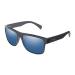 HUK, Polarized Lens Eyewear With Performance Frames, Fishing, Sports & Outdoors Sunglasses (Clinch) Blue Mirror / Matte Black Medium/Large