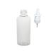 WolfMoon Botanicals WM (Set of 4) 55 ml ( 2 oz.) Oval Empty Refillable Plastic Bottle with White Nasal Pump Spray. (2 oz Clear Oval)