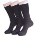 Physicians Approved Bamboo Diabetic Socks Crew (3 Pack) - Adult Size 8-13 (Black) - Medium-Large - Buy Online on GoSupps.com