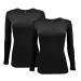 Natural Uniforms Women's Under Scrub Tee Crew Neck Long Sleeve T-Shirt Pack of 2 - Multi Pack of 2 Medium Black