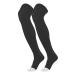 TCK Baseball Socks Prosport Over the Knee Football Socks Extra Long Black Medium