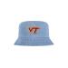 FOCO Women's NCAA College Team Logo Fashion Outdoor Sun Bucket Hat Virginia Tech Hokies One Size Denim