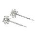 Lurrose Crystal Flower Hair Pins Elegant Rhinestone Floral Bobby Pins Bridal Hair Clip for Women (Silver)