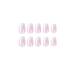 Mouyou Short Square Press On Nails - Nude Pink Gradient White Full Cover Artificial Fingernails with Glue for Women & Girls - F7 - Buy Online on GoSupps.com