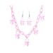 ZZ ZINFANDEL Fun Pacifier Necklace Earrings Sets Transparent Acrylic Pacifier Necklace Earrings for Women Girls pink