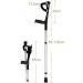 Folding Crutches for Travel Lightweight Adjustable Forearm Crutches for Adult Underarm Walking Stick Aluminum Crutches for Elderly Disabled (Color : 2 PCS) Prosperous 1 Pcs - Buy Online on GoSupps.com
