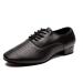 NLeahershoe Breathable Lace-up Dancing Leather Latin Shoes for Men Salsa, Tango,Ballroom,Viennese Waltz 11.5 Black