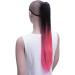 IMISSU Straight Clip on Hairpiece Extensions Pony Tail Clip Claw Ombre Ponytail Hair Pieces (Ombre Pink) - Buy Online on GoSupps.com
