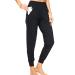 Kcutteyg Women's Joggers with Pockets High Waisted, Workout Athletic Sports Soft Lounge Pants for Running Large Black-