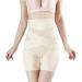 Cross Compression Abs Shaping Pants for Women Tummy Control Butt Lift Slimming Body Shaper Beige Medium