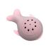 Pzhoais Silicone Face Cleansing Brush Facial Cleanser Whale Shape Facial Cleanser Exfoliator Face Scrub Washing Brush Pink