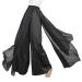 Angcoco Women's Elegant Double-Layered Loose Fit Chiffon Pants for Dance Training Medium Black