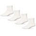 Carolina Ultimate Mens Non-Binding Diabetic Cotton Quarter Socks 4 Pair Pack Shoe Size: 9-13 White
