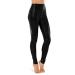 Balera Leggings Girls Pants for Dance Metallic Natural Rise Full Length Bottoms X-Large Black