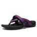 UTENAG Womens Arch Support Flip Flops | Ladies Orthotic Thong Sandals 8 Purple