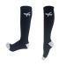 Travel Compression Socks for Women & Men, 20-30 mmHg, Graduated Compression for Flight Travel Black-grey Large