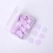 GANPUB 100 Pcs Mini Portable Travel Soap Paper Sheets Hand Wash Cleaning Washing Hand Toiletry Paper Soap Sheets Flower Shape Disposable Paper Soap Flakes Foot and Hand Care(Purple )
