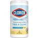 Clorox 32485 Cleaning Wipes Compostable Simply Lemon Scent 75-Ct. - Quantity 6
