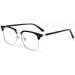 Cute Blue Light Blocking Computer Readers Eyeglasses Reading Glasses Anti Glare Flat Light Mirror for Women/Men +200 Black-silver