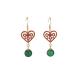 Fashion Earrings Sweetheart Earrings Ladies Classical Style Green Ball Vintage Elegant Pendant Earrings Jewelry Dainty Earrings Fashion Accessories