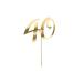 Schnooridoo Cake Topper Cake Decorating Cake Decoration Wedding Birthday (Number 40 gold)