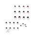 Vemalo BLACK French Press on Nails Medium - 24 pcs (Style 1) - Buy Online on GoSupps.com