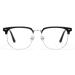 Buy Cute Blue Light Blocking Readers - Stylish Anti-Glare Eyeglasses for Men & Women | +200 Black-Silver - Buy Online on GoSupps.com