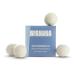 B!ANANA Dryer Balls Handmade - Sheep's Wool - Natural Eco Fabric Softener for Tumble Dryers Anti-Static - Set of 4 White Dryer Balls