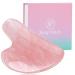 Gua Sha Massager Tool, Rosy Finch Jade Stone Guasha Scraping Massage Tool Jade Roller Massager for Face, Eye Neck Body Muscle Relaxing Prevents Wrinkles A1-pink