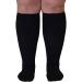 Compression Socks 20-30 mmHg for Men and Women - Nursing Athletic Travel Flight Shin Splints Knee High - Black L - Buy Online on GoSupps.com