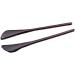 DeeboW Glasses Replacement Temples Yewear Leg 2 Pairs Eyeglass End Tips Replacement Ear Plugs Tube for Thin Metal Glasses Temple Brown