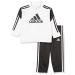 adidas boys 2 Piece Colorblock Tricot Track Set 7 White