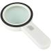 Magnifier 30 Times Hand-Held Light with 12 Lights High Magnification Appreciation Magnifying Glass Antique Identification Magnifying Glass Diameter 107Mm Lofty Ambition