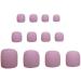 24pcs French Matte Fake Toenails for Women Short False Toenails with Full Cover Design Sticker On Toe Nail Artificial Toenails Glue On Toe Nails for Women Pink - Buy Online on GoSupps.com