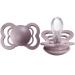 BIBS Supreme Baby Pacifiers | BPA-Free Silicone Pacifier | Made in Denmark | Set of 2 Soothers (Heather  0-6 Months)