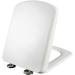 Square Toilet Seat Soft Close Toilet Seat White with Quick Release Simple Top Fixing Heavy Duty UF Material Anti-Bacterial Toilet Seats with Stainless Adjustable Hinges Little Surprise - Buy Online on GoSupps.com