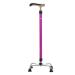 Crutch Crutches for The Elderly - Large Four-Legged Walking Stick - Non-Slip and Lightweight Aluminum Alloy Walking Stick for unadorned 9 Height Adjustable Levels for Elderly People with ar Journey