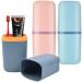 AvoDovA Travel Toothbrush Cup 3Pcs Portable Toothbrush Case Plastic Travel Toothbrush Holder for Travel Business Trip Home School Supplies - Buy Online on GoSupps.com