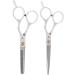 U-M Professional Hair Cutting Edge Series Thining Scissors Set Salon Barber Hairdressing Shear Thinning for Thinning Texturizing Salon Durable Fine Cut(Two-Piece) Deft Design as shown