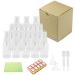 Bigkasi 12x30ml Refillable Travel Spray Bottles Set | Transparent Atomizer with Funnels & Pipettes | Ideal for Cleaning Liquids & Travel Essentials - Buy Online on GoSupps.com