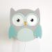 Clever kids children's wall lamp All my animals |Manual work from the EU |High quality reading lamp night light made of wood |E14 (owl gray-mint)