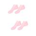 minkissy 2 Pairs Sock Skin Half Moon Pillow Black Rejuvenate Dry Cracked Gel Feet Lotion Knee Scooter Pad Silicone Gel Foot Moisturizing Heel Sleeves Booties Crusty Sebs Women's Spa Pink