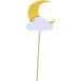 Garneck 24pcs Cake Decorations Moon Decor Cake Toppers Creative Toppers Cake Decoration Toppers Wooden Decoration Toppers Portable Insert Card - Buy Online on GoSupps.com
