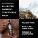 Derm Dude 3-in-1 Power Wash for Men - Natural Shampoo Conditioner & Body Wash with Coconut Oil & Aloe Vera - Gentle Daily Use - MVP Scent (8oz - Buy Online on GoSupps.com
