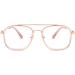 Fuqinqingoz Classic Aviator Anti-Blue Light Reading Glasses - Alleviate Tiredness Fashionable Design +200 Power C6 Color - Buy Online on GoSupps.com