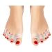Haofy gel toe spreader silicone toe spreader against hallux valgus claw toe soft toes separator for overlapping hammer toes 1 pair of toe spreader hallux valgus silicone toe separator
